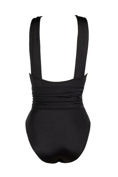 Endeep Black Swimsuit - Women's, Gather Detailed