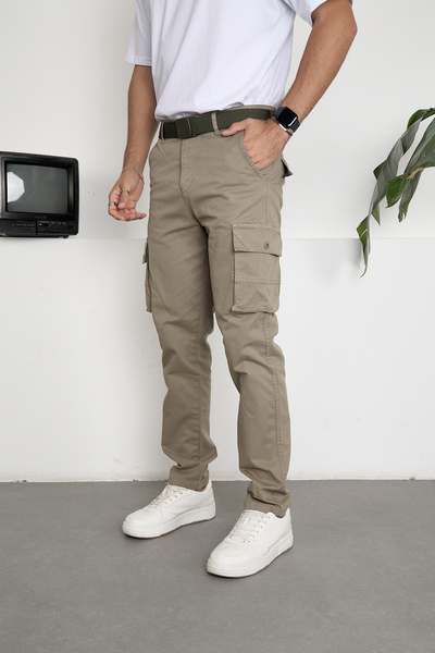TRS YB GİYİM Erkek Cepli Kargo Pantolon Rahat Kesim Likralı Yeni Sezon