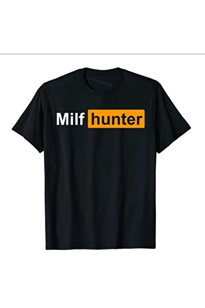 DogFish Milf Hunter Oversize Pamuklu Siyah Tişört (Unisex)