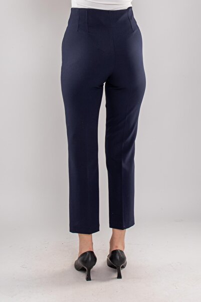 AYHAN 70609 Beli Pensli Tokalı Kumaş Pantolon