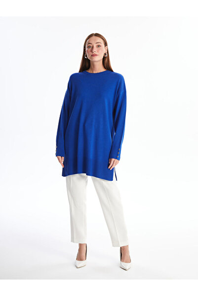 LC Waikiki Crew Neck Plain Long Sleeve Women's Knitwear Tunic