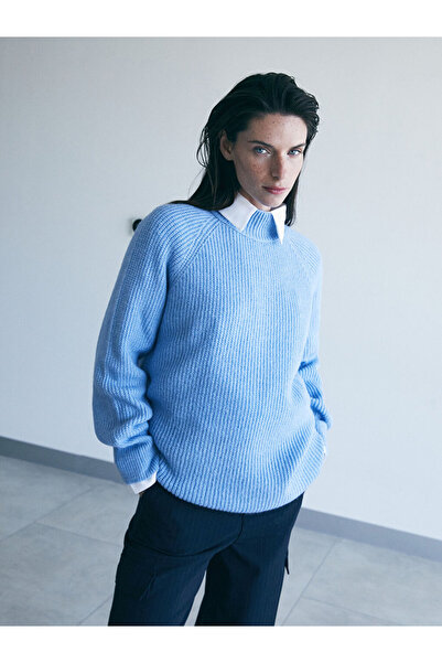 LC Waikiki Γυναικείο πλεκτό τουνίκ LCW Half Turtleneck μονόχρωμο μακρυμάνικο