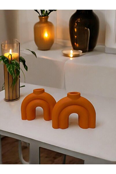 Porselian El Yapımı Minimalist Seramik Şamdan Mumluk – Modern & Şık Dekoratif Aksesuar
