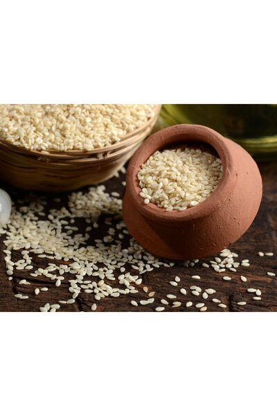 nk organik سمسم أبيض خام 100 جرام