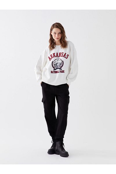 LC Waikiki Pantaloni cargo pentru femei cu talie elastică
