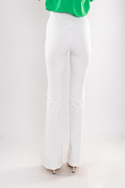 AYHAN 7673 Women's Spanish Leg Crepe Trousers