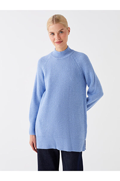 LC Waikiki LCW fél garbó, tömör hosszú ujjú női kötöttáru tunika