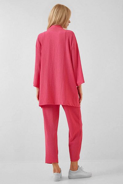 SUHIS Pink Kimono Trousers Knitted Set