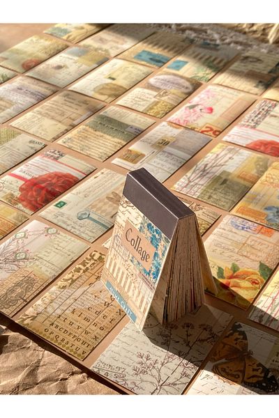 Hume Craft Vintage Collage Themed Notebook Sticker Booklet - Bullet Journal Agenda Sticker