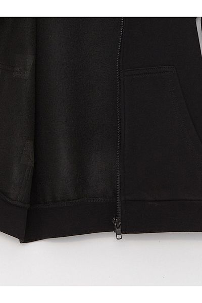 LC Waikiki Lcw Hooded Basic Long Sleeve Boys Zip Sweatshirt Fast Fashion