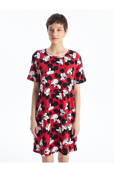 LC Waikiki Lcw Crew Neck Mickey Mouse Printed Women's Nightgown