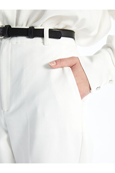 LC Waikiki Comfortable Fit Women's Trousers with Waist Belt