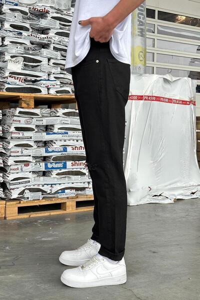 HAFKAGİYİM SİYAH Dizi Yırtık 003 GD Regular Pantolon