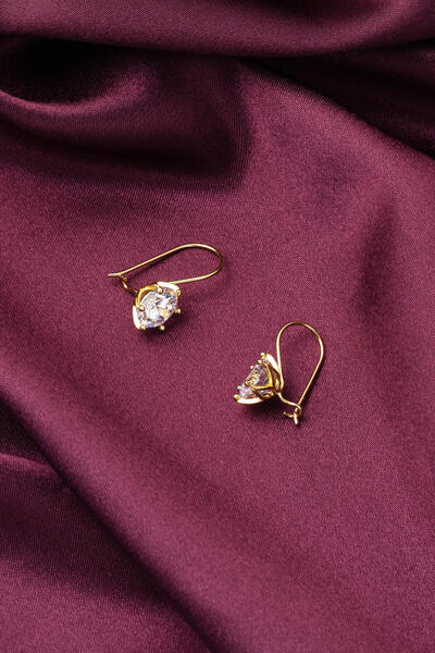 Bilezikci Tektaş 14 Ayar Sarkıt Altın Küpe