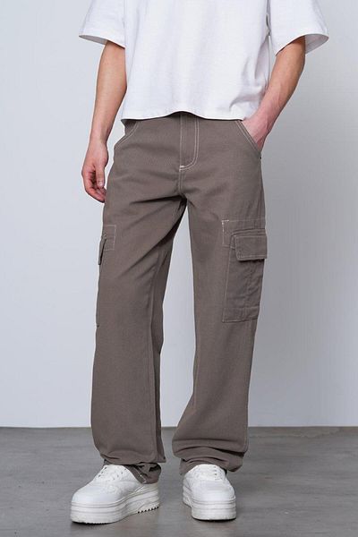 HAFKAGİYİM Mocha Baggy Pants - Παντελόνι Cargo με διπλή τσέπη και ραμμένο