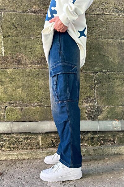 HAFKAGİYİM eskitme Vintage Eskitme GD Cropped Baggy Pantolon