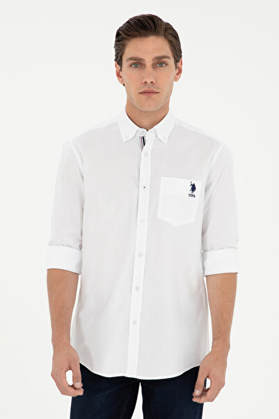 U.S. Polo Assn. Men's White Long Sleeve Shirt 50291237 -Vr013