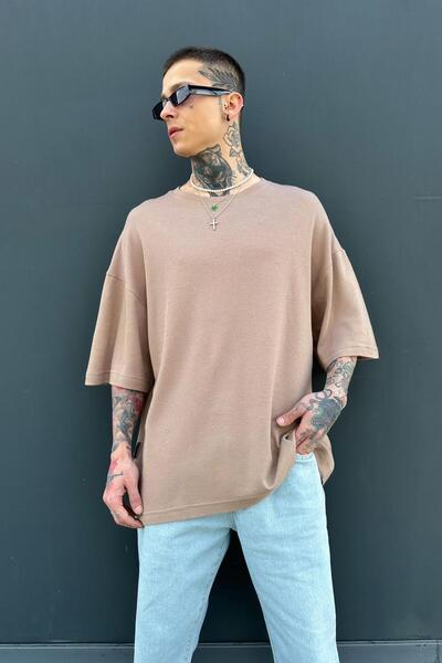 HAFKAGİYİM Μπλουζάκι καφέ BS Woven Premium oversized