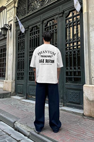 HAFKAGİYİM ΛΕΥΚΟ Μπλουζάκι Cole Buxton OUTPLENTY PREMIUM Oversize
