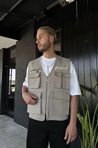 HAFKAGİYİM Mocha Full Pocket Technical Dad Vest