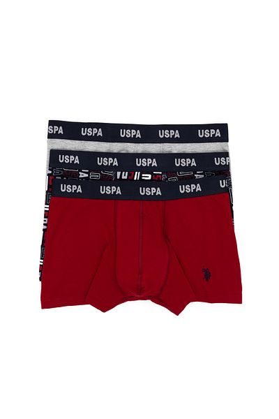 U.S. Polo Assn. Men's Red 3-Pack Boxers 50292839 -Vr030