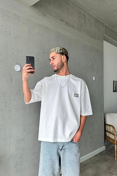 HAFKAGİYİM ΛΕΥΚΟ Crazy Cupid OUTPLENTY PREMIUM Μπλουζάκι Oversize