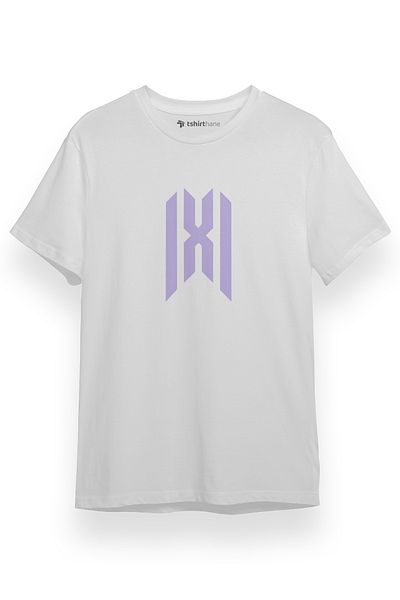 Tshirthane Monsta X Νέο λογότυπο Λευκό κοντομάνικο ανδρικό μπλουζάκι