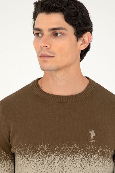 U.S. Polo Assn. Men's Khaki Sweater 50293538 -Vr027