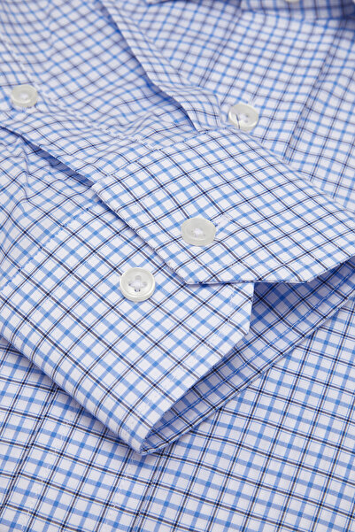 W Collection White Long Sleeve Plaid Shirt