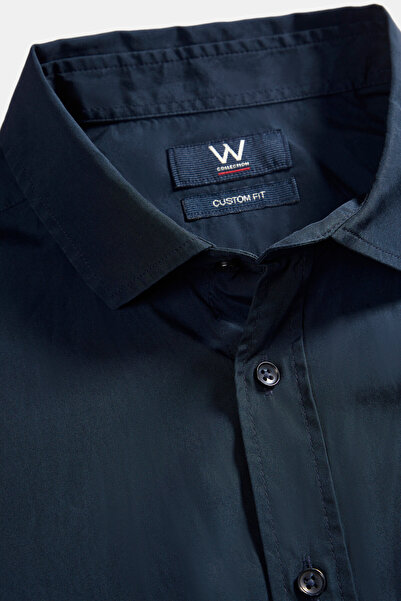 W Collection Dark Blue Seer  Shirt