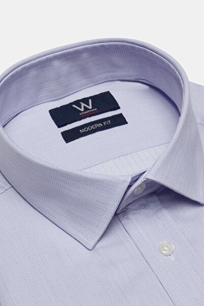 W Collection Blue Textured Shirt