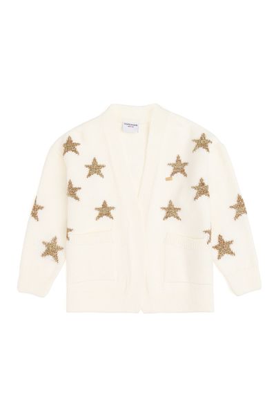 U.S. Polo Assn. Girl's Cream Knitwear Cardigan 50293107 -Vr071