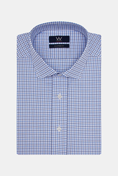 W Collection White Long Sleeve Plaid Shirt