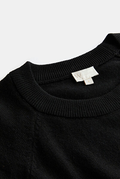 W Collection Black Viscose/Polyamide Knitwear Sweater