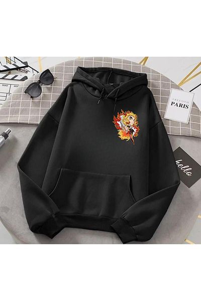 Massgai Rengoku Unisex Oversize Hooded Sweatshirt - Back Print Design