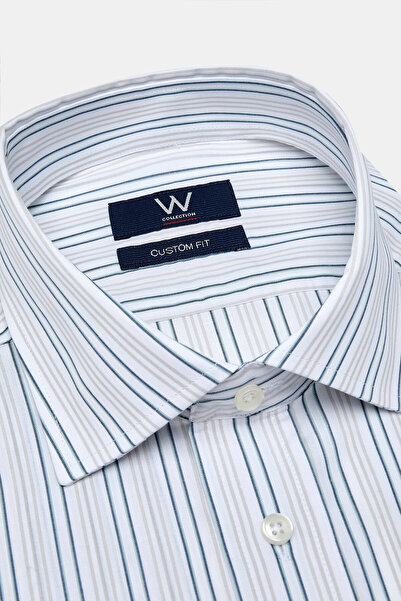 W Collection Yeşil Bej Gömlek