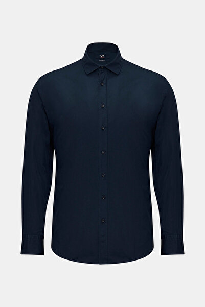 W Collection Dark Blue Seer  Shirt