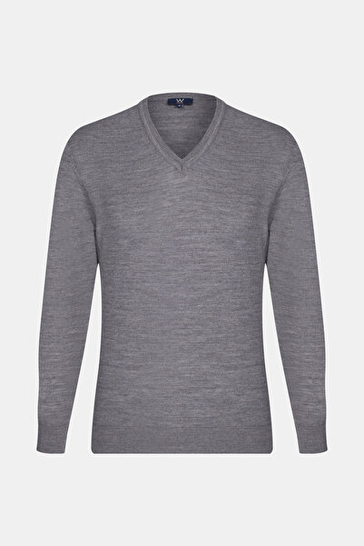 W Collection GRİ MELANJ TRİKO KAZAK