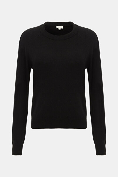 W Collection Black Viscose/Polyamide Knitwear Sweater