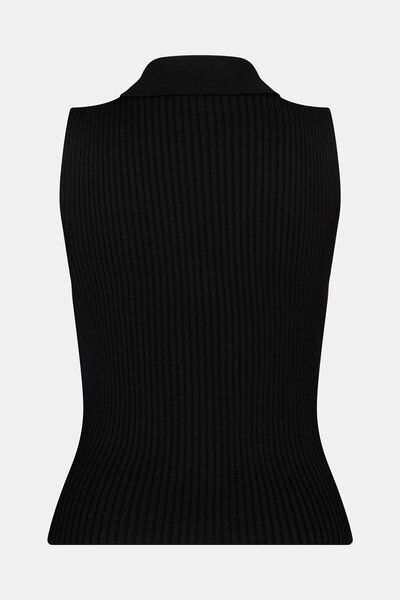 W Collection Siyah V Yaka Kolsuz Triko