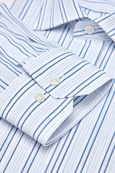 W Collection Mavi Gri Gömlek