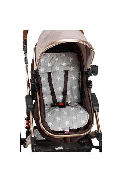 CPU ELEKTRONİK Nessiworld Luxury Gray Baby Stroller and Stroller Cushion