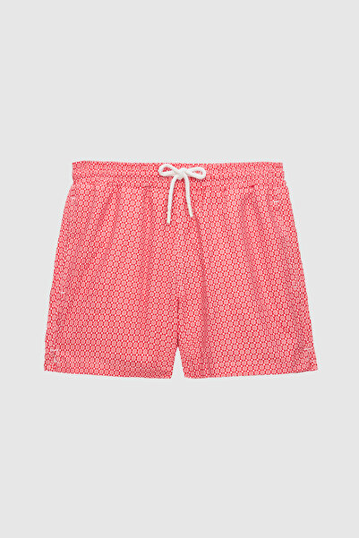 D'S Damat Groom Regular Fit - Red Printed Shorts Swimsuit