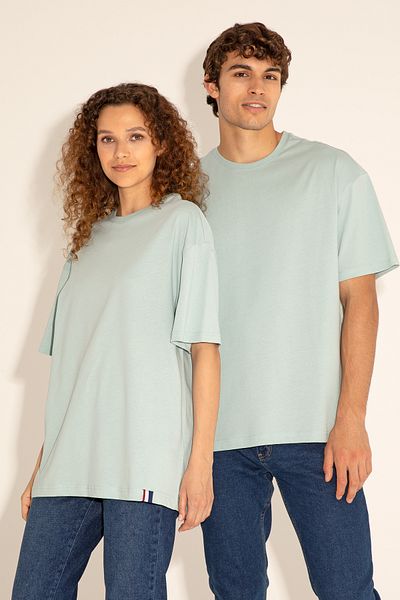 U.S. Polo Assn. تي شيرت رجالي ذو قصة مريحة وياقة دائرية باللون الأخضر المائي 50294216 -vr048