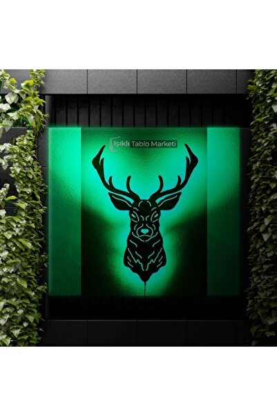 Genel Markalar Tablo Marketi Geyik Tablo, Duvar Dekoru, Neon Işık, Ledli Tabl...