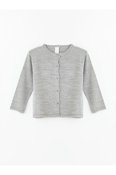 LC Waikiki LCW Crew Neck Basic μακρυμάνικη ζακέτα για κοριτσάκι