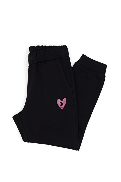 U.S. Polo Assn. Kız Çocuk Siyah Eşofman Altı 50296289-VR046