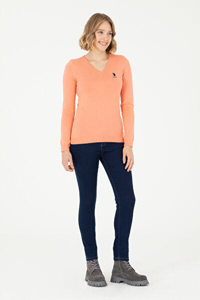 U.S. Polo Assn. بنطلون جينز نسائي باللون الأرجواني 50296013 -DN0013