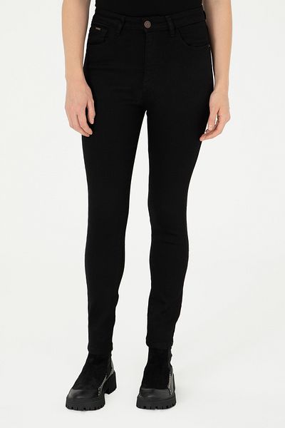 U.S. Polo Assn. Pantaloni negri skinny pentru femei, cu talie înaltă, 50295986-dn0027