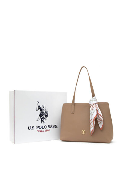 U.S. Polo Assn. Women's Boxed Scarf Gift Mink Shoulder Bag 50295938 -Vr052